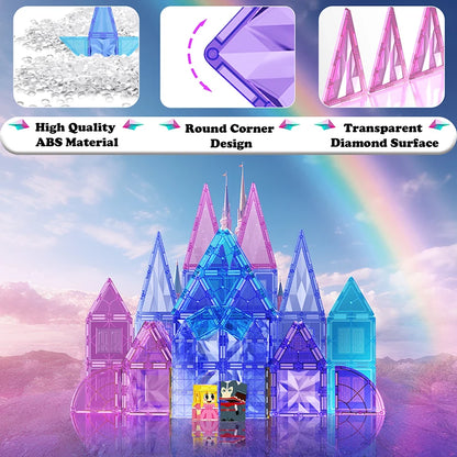 Magnetische Bouwblokken Set - 114 Delen | Prinsessen IJskasteel Thema