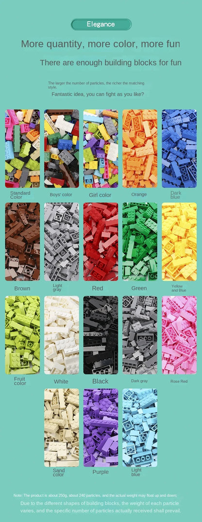 Kleine Bouwblokjes Bulkverpakking | Compatibel met Lego en LeDUO