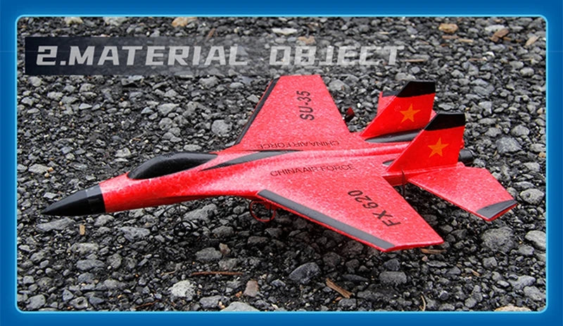 Op afstand bestuurbare schuimvliegtuig SU35 met LED verlichting