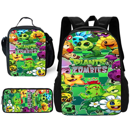 Schooltassenset met Lunchtas en Etui - Cartoon Thema
