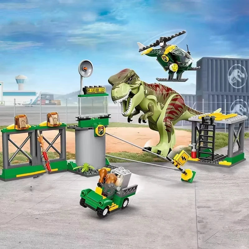 Bouwblokken Dinosaurus Wereld Set - Indominus Rex en Ankylosaurus