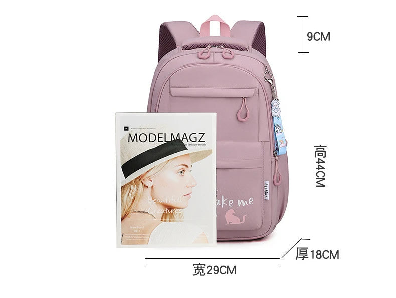 Roze Schooltas Rugzak voor Meisjes en Tieners