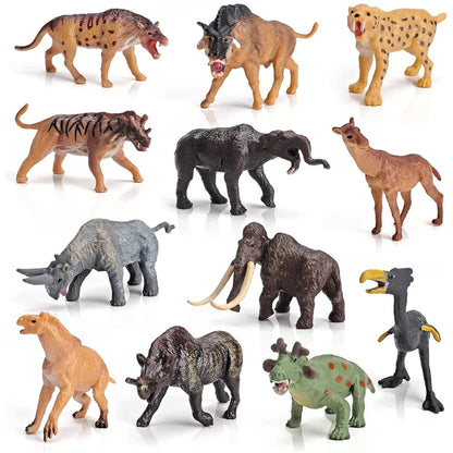 Set van 18 Realistische Mini Prehistorische Dieren Speelfiguren