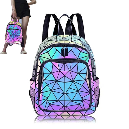 Lichtgevende Holografische Rugzak Schooltas voor Tienermeisjes