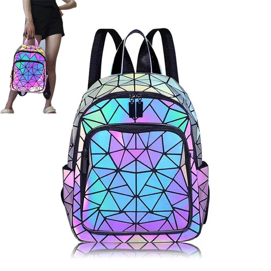 Lichtgevende Holografische Rugzak Schooltas voor Tienermeisjes