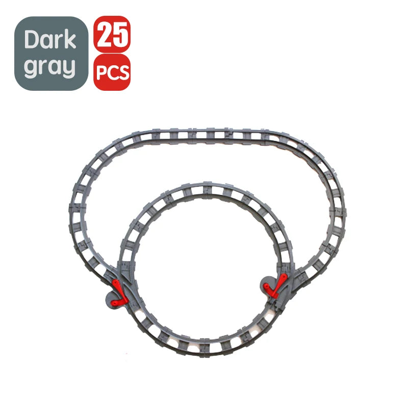 Treinrails set voor grote bouwstenen – Compatibel met Duplo®