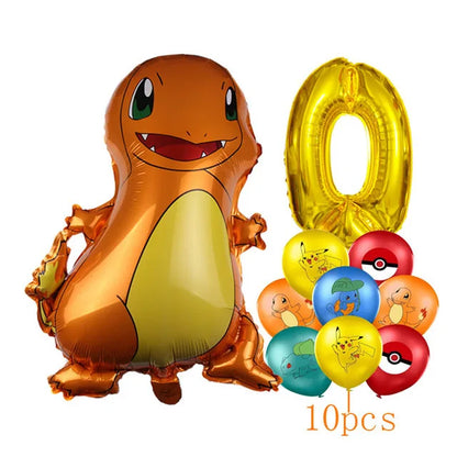 Pokémon Ballonnen Set met Pikachu, Squirtle en Charmander