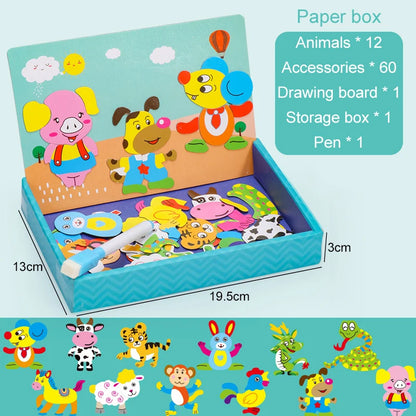 Magnetisch Teken- en Puzzelbord voor Kinderen