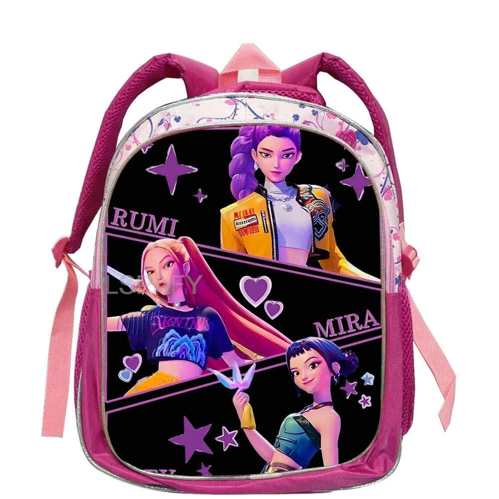 Zachte Roze Cartoon Rugzak 12 inch voor Kinderen
