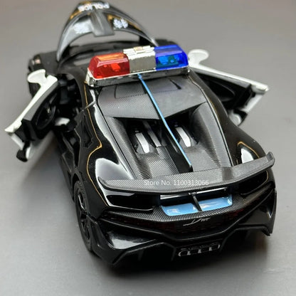 Bugatti Politieauto Speelgoedmodel van metaal met licht en geluid