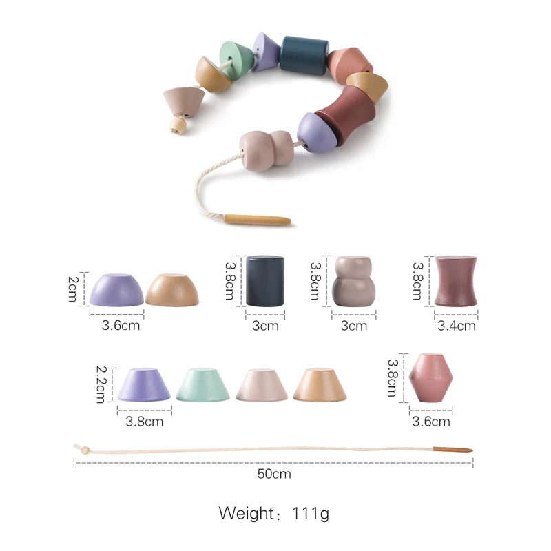 Houten Dieren Rijg- en Stapelspel | Educatief Balansspeelgoed voor Kinderen