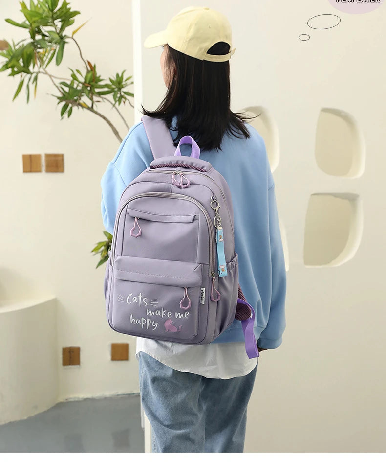 Roze Schooltas Rugzak voor Meisjes en Tieners