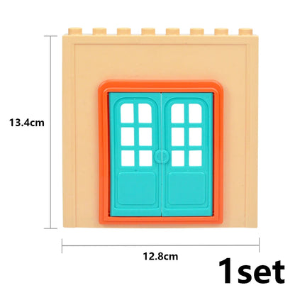 Huis onderdelen set voor grote bouwstenen – Compatibel met Duplo®