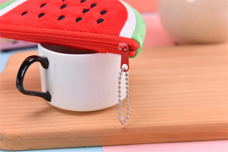 Pluche Watermeloen Portemonnee of Etui voor Kinderen