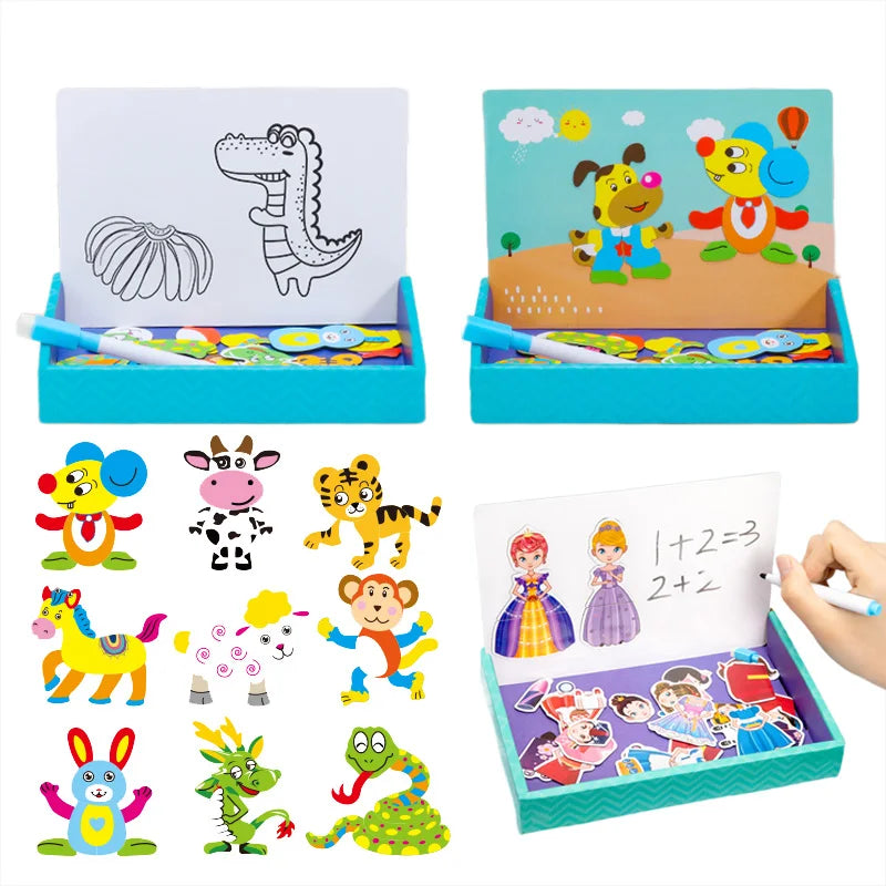 Magnetisch Teken- en Puzzelbord voor Kinderen