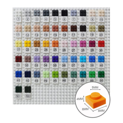100 stuks 1x1 bouwstenen | Compatibel met Lego