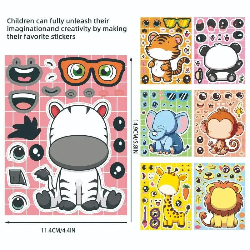Maak Je Eigen Dieren Gezichtjes Stickers