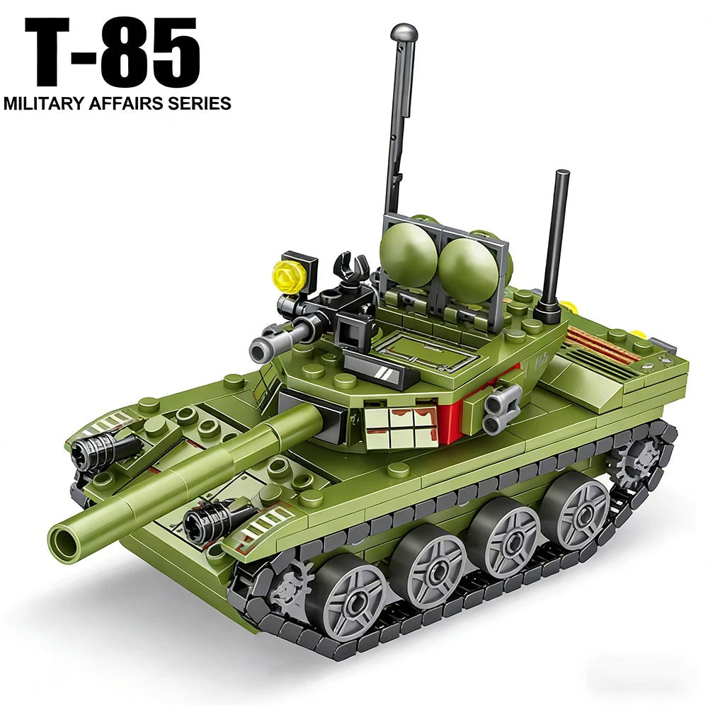 8-in-1 Militair Voertuig Bouwblokken Set | Compatibel met LEGO®