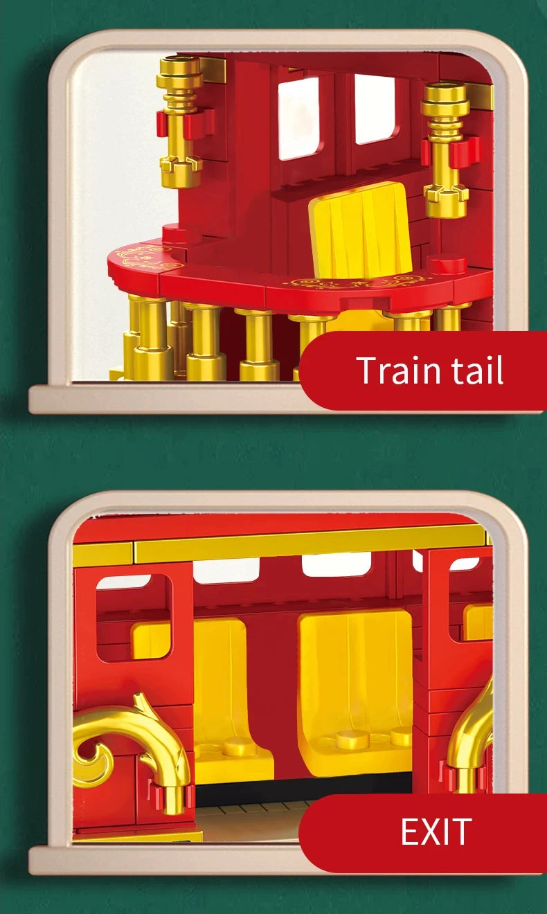 Bouwstenen Set Metro Trein | Compatibel met Lego