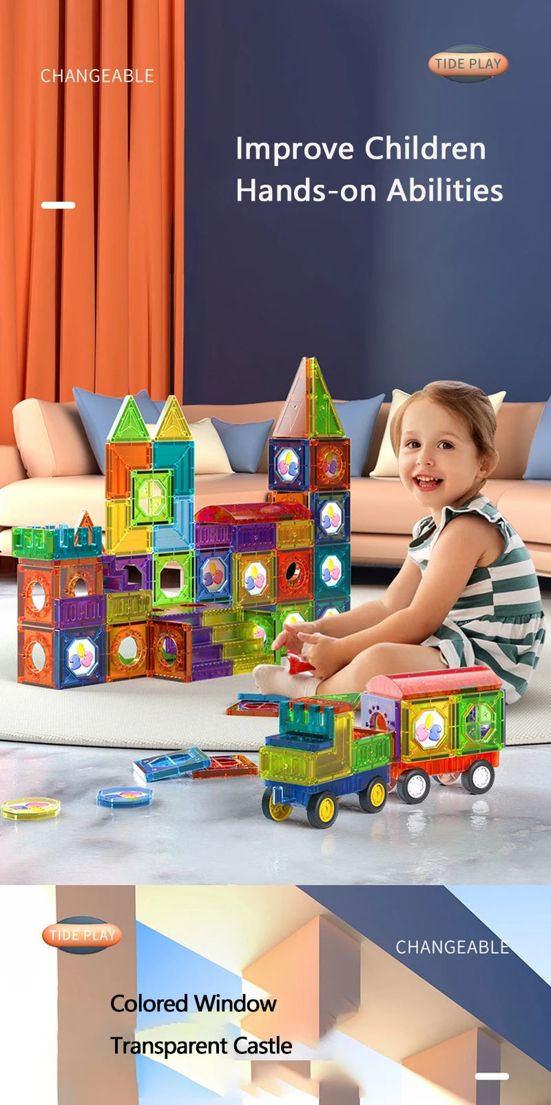 Magnetische Bouwtegels voor Kinderen