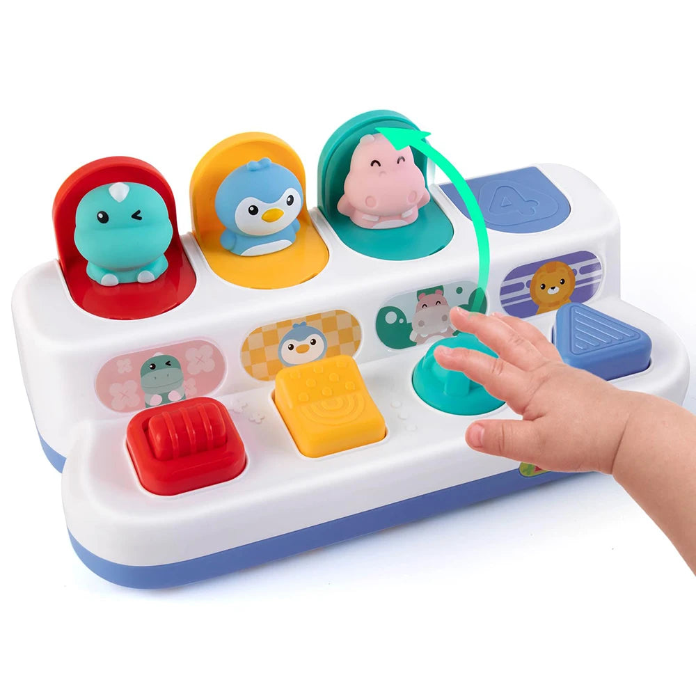 Baby Pop-Up Dieren Speelgoed met Knoppen