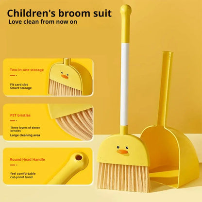 Kleine Bezem en Stoffer en Blik Speelset – Panda Design
