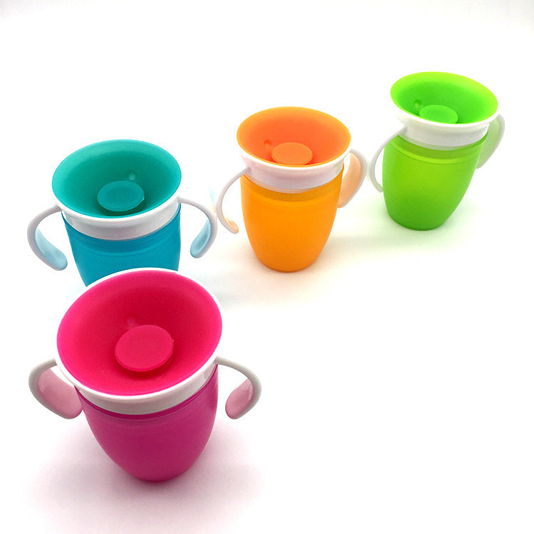 Lekvrije Draaibare Baby Drinkbeker met Handvatten en Draaideksel 1-2 Jaar