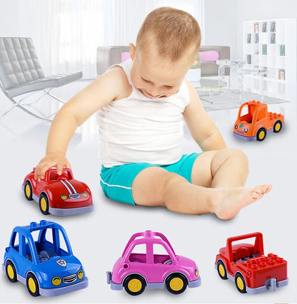 Voertuigen set voor grote bouwstenen – Compatibel met Duplo®