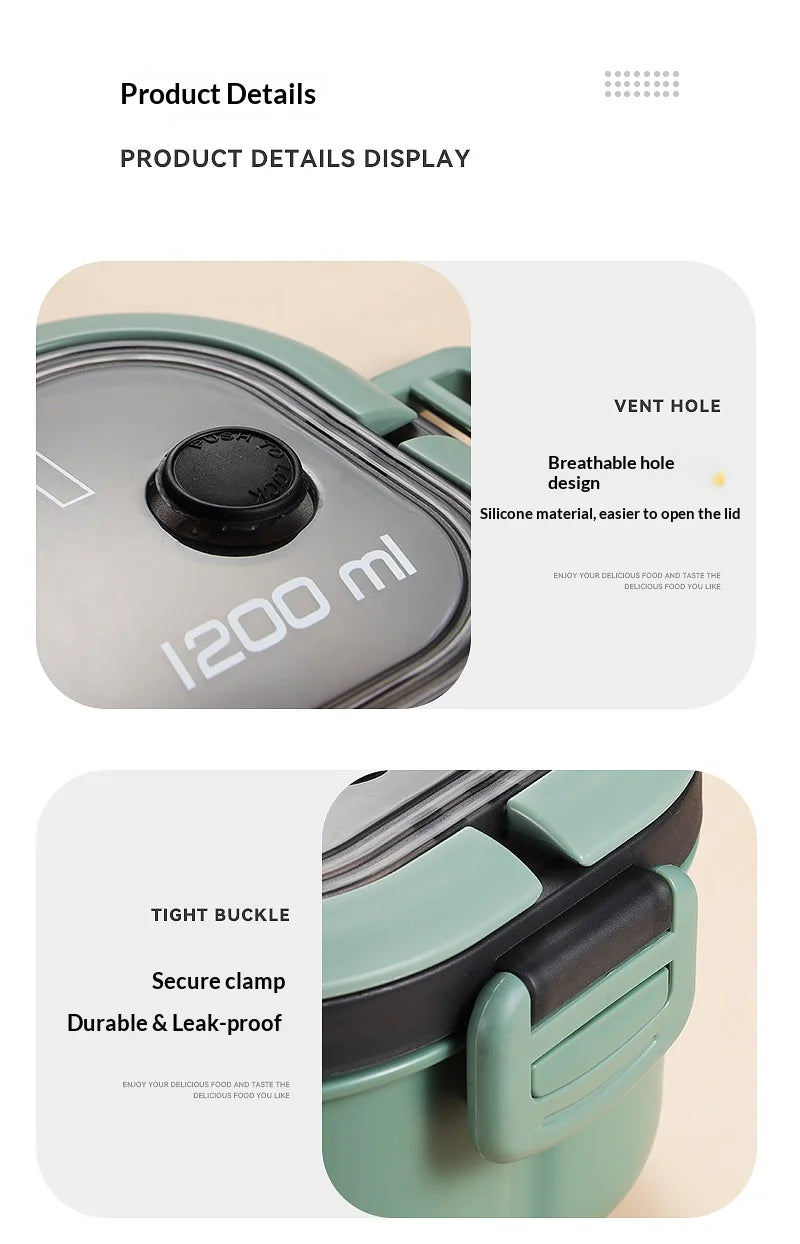 Magnetron Lunchbox met Vakken – Lekvrij & Draagbaar