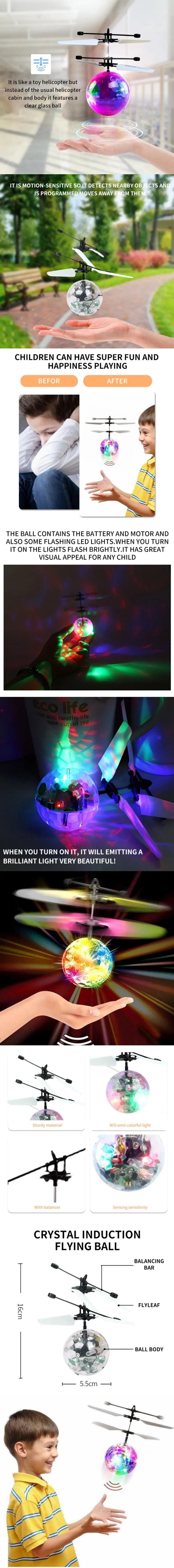 Vliegende Bal met Sensoren en LED-verlichting voor Kinderen en Tieners