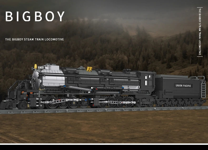 Bouwblokken Stoomtrein met Spoorrails - Compatibel met Lego