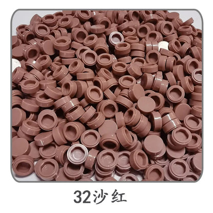 900 stuks Rond Bouwblokje 1x1 Tegel – Compatibel