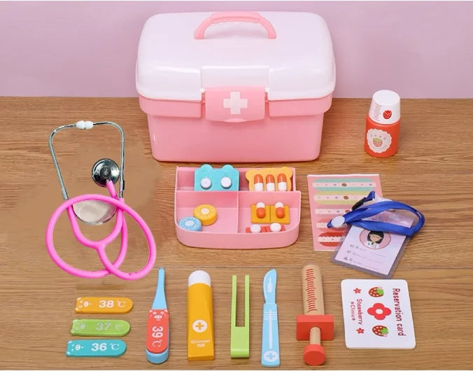 Houten Doktersset Speelgoed voor Kinderen met Accessoires