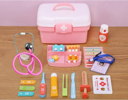 Houten Doktersset Speelgoed voor Kinderen met Accessoires