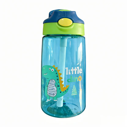 Kinder Drinkfles met Tuitbeker en Rietje – Lekvrij Dino – 480 ml