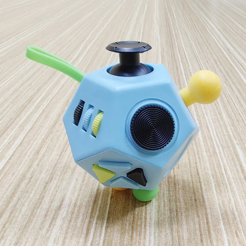 Fidget Cube met 12 Kanten voor Concentratie en Stressvermindering