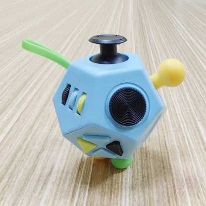 Fidget Cube met 12 Kanten voor Concentratie en Stressvermindering
