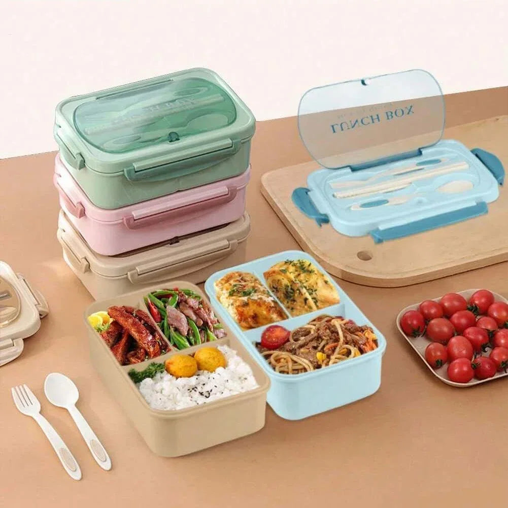 Bento Lunchbox voor Kinderen met 4 Vakken