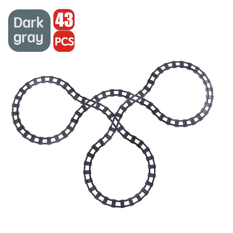 Treinrails set voor grote bouwstenen – Compatibel met Duplo®