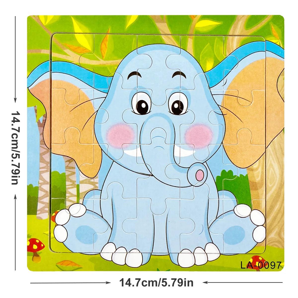 Houten Legpuzzel voor Kinderen - Dieren en Voertuigen