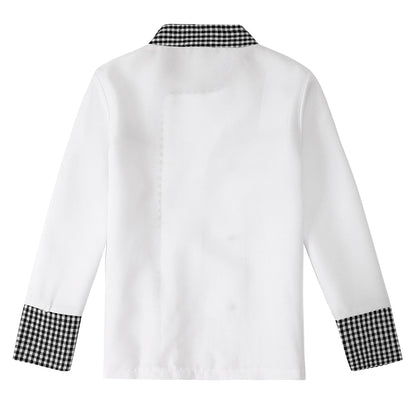 Kinder Chef Kostuum Set - Uniform met Broek, Bovenstuk en Muts