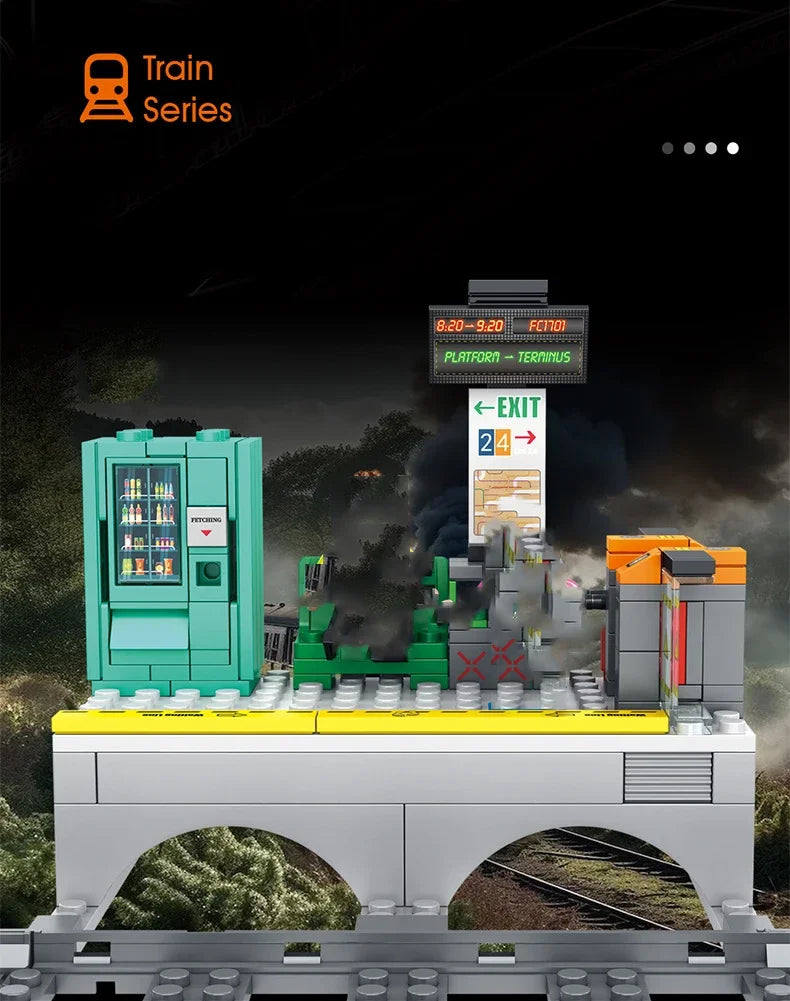 Bouwstenen Set Metro Trein | Compatibel met Lego