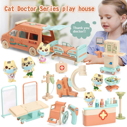 Dierenarts Speelset met Ambulance en Zorgfiguren