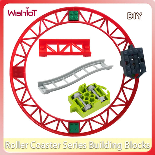 Bouwblokken Achtbaan Rails en Chassis Onderdelen (Compatibel met Lego)