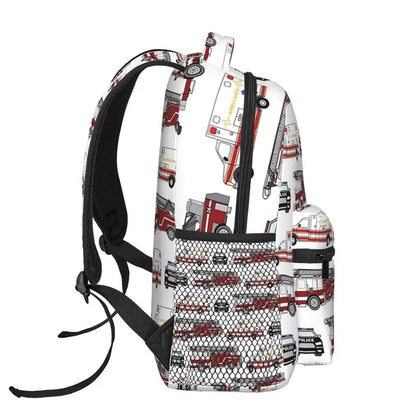 Kinderrugzak met Hulpdienst Voertuigen Print