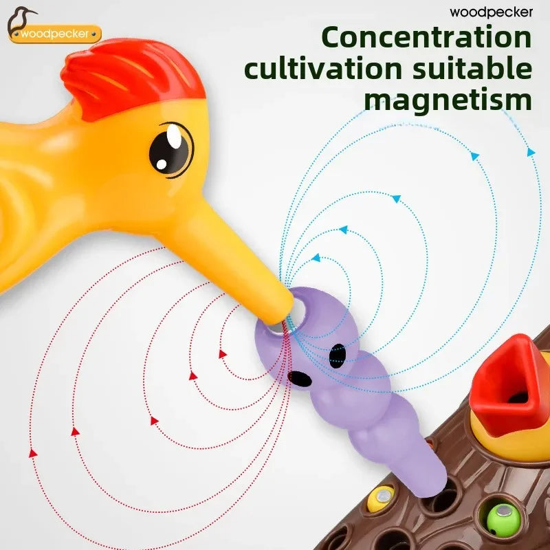 Speelgoed Specht met Magnetische Insecten | Educatief Vangspel voor Kinderen