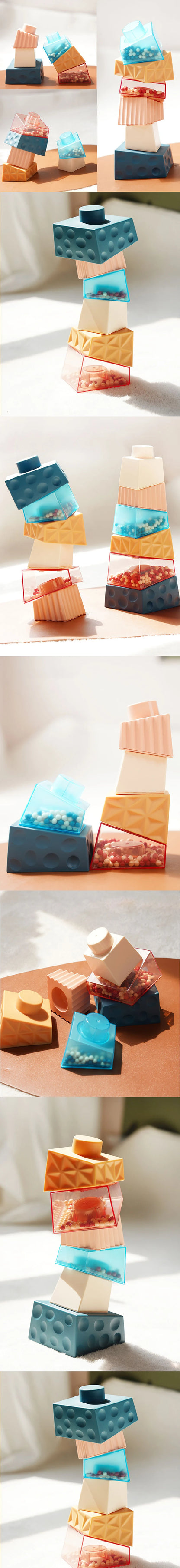 Plastic Stapelblokken Toren Educatief Evenwichtsspel voor Kinderen