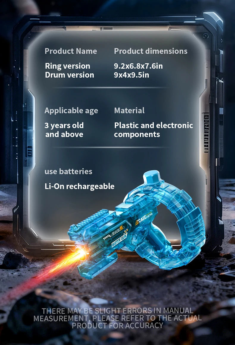 Elektrisch waterpistool met automatische wateraanvoer