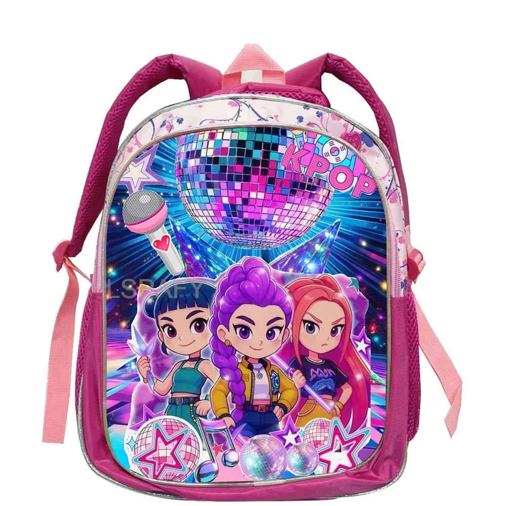 Zachte Roze Cartoon Rugzak 12 inch voor Kinderen