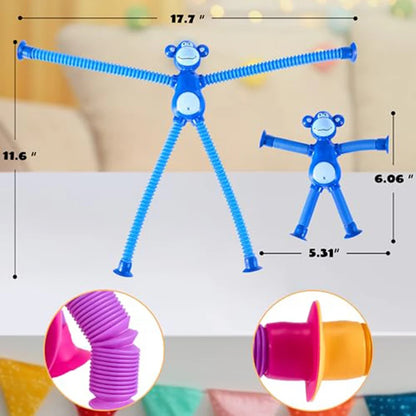 Pop Tubes Aap Fidget Speelgoed met Zuignap